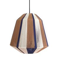 lampara techo blanco marron y azul