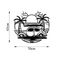 decoracion pared de metal sea sand vosvos-520 negro 70x63 cm