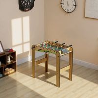 mesa de futbolin sportnow de mdf acero 75x66x75 cm natural