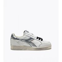 diadora short 201183746 prestige metallic wn-c6103 bianco argento para mujer