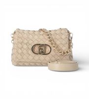 liu jo para mujer aa6148-t385a bolso bandolera trenazada beige osfa casual poliester
