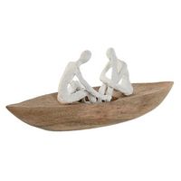 figura resina mango 42x14x16 barca blanco