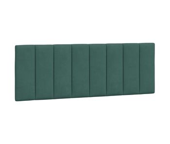 Vidaxl cabecero de cama acolchado hanko terciopelo verde oscuro 120 cm
