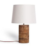 lampara de mesa madera shruti iluzzia blanco