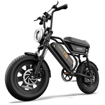 [DIRECTIVA DE LA UE] Bicicleta Eléctrica URLIFE T16 48V 13Ah Motor de 500W Velocidad Máxima Recomendada 25KM/H Neumático