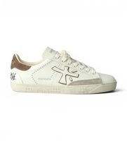 premiata para hombre steven zapatillas de piel steven blanco 45 plano cordones casual