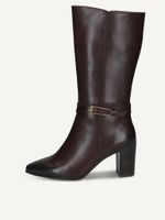 caprice bootie brown made of leather with block heel size 38
