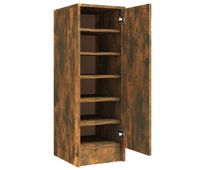 vidaxl mueble zapatero madera contrachapada roble ahumado 32x35x92 cm