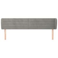 cabecero cama mueble de dormitorio de terciopelo claro 163 x 23 x 7888 cm gris m020008117
