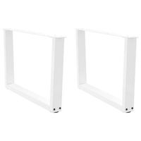 patas para mesa de centro en forma de v 2 unidades color blanco 70 x 42-433 cm acero vidaxl