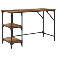 escritorio madera vieja 120 x 50 x 75 cm madera de ingenieria vidaxl