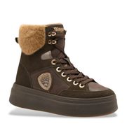 blauer para mujer f5emery01 botines de piel emery marron 36 1 a 3cm cordones casual