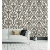 papel pintado vinilico de damasco hindu efecto textura de tela tejida en relieve - selim imperial 676856 de gaulan - rollo de 10 m x 106 m
