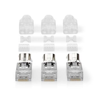 Conector RJ45 Nedis CCBW89390GY Cat 7 FTP macho gris pack 10 unidades