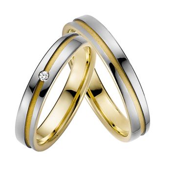 Alianzas oro blanco y amarillo 4mm