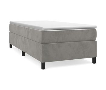 Estructura de cama box spring terciopelo gris claro 90x190 cm