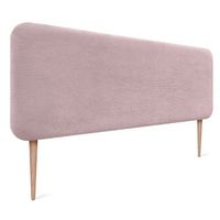dhome cabecero tapizado en pana con patas redondeado para pared acusticos cabeceros absorbentes cabezal cama dormitorio rosa palo 135cm