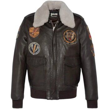 Schott Cazadora Giacca Bomber Pelle Uomo Marrone LCFLIGHTWX23-M-AI27 para hombre