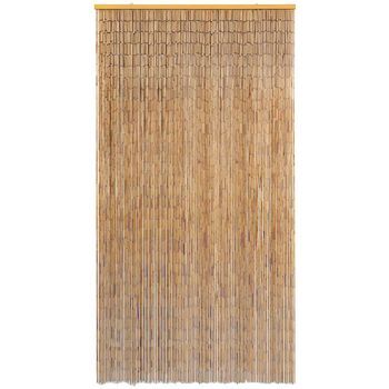 Cortina De Bambú Para Puerta Contra Insectos 120x220 Cm