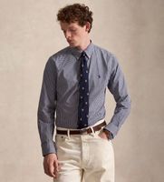 polo ralph lauren para hombre 710929347500 camisa de popelina elastica con cuadros marino l casual algodon manga larga