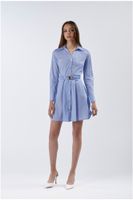 vestido corto tipo camisero multiline