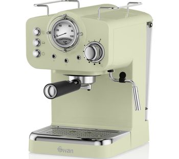 Retro Pump Espresso SK22110GN Coffee Machine - Green, Green