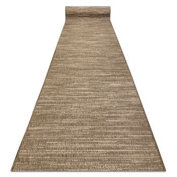Alfombra De Pasillo Sisal Sion 5302 Mezcla Tejido Plano Marrón 120 Cm 120x800 Cm