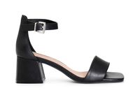 sandalias de piel con tira al tobillo black