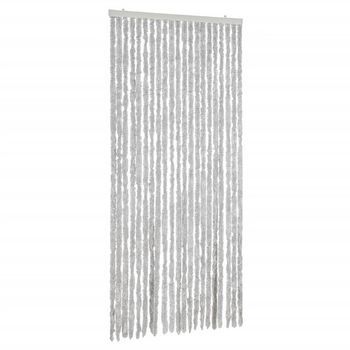 Cortina Antimoscas Chenilla Gris 90x200 Cm Vidaxl