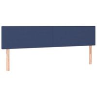 cabecero cama mueble de dormitorio con led de tela 180 x 5 x 7888 cm azul m020000417