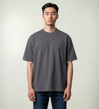 Ten c para hombre. 26CTCUH02015 Camiseta de manga corta gris (L), Casual, Algodón