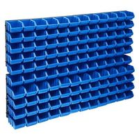 kit de cajas de almacenaje 128 pzas paneles de pared rojo negro vidaxl