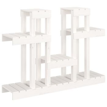Soporte Para Plantas Madera Maciza Pino Blanco 104,5x25x77,5 Cm Vidaxl
