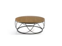 mesa de centro de diseno con chapa de madera o 80  30 cm