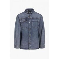 jack  jones camisa manga larga 12252698 scott overshirt-blue denim para hombre