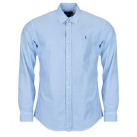 polo ralph lauren camisa manga larga chemise custom fit en oxford leger para hombre