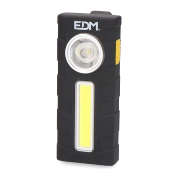 Edm Linterna Led Petaca Negro 320 Lm Recargable