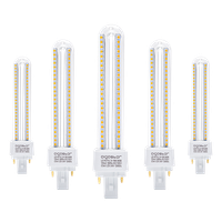 aigostar pack de 5 bombilla plc 2u tubo de 15w maiz g24 blanco calido 3000k 1620lm no regulable