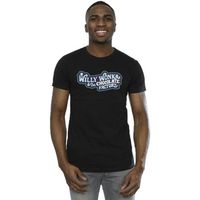 willy wonka camiseta chocolate factory logo para hombre