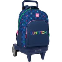 benetton mochila mochila trolley con ruedas compact extraible benetton damero para nino