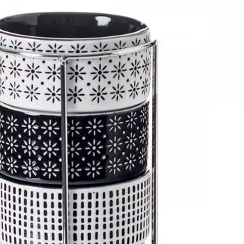 Set 6 Tazas Etnik Con Soporte