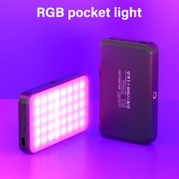 LUXCEO Panel de Luz LED RGB para Video, Luz Fotográfica Regulable CRI 95+, Lámpara de Relleno Recargable para Cámara, YouTube, TikTok, Vlog