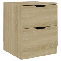 mesita de noche - mesilla madera de ingenieria roble sonoma 40x40x50 cm mc4915