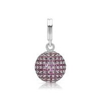 colgante de plata pulida con piedra engastada
