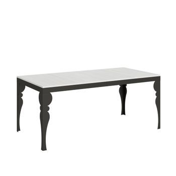 Mesa Extensible 90x180/440 Cm Paxon Evolution Fresno Blanco Estructura Antracita