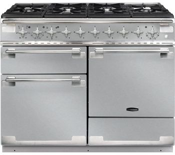 RANGEMASTER Elise 110 Dual Fuel Range Cooker - Stainless Steel & Chrome, Stainless Steel