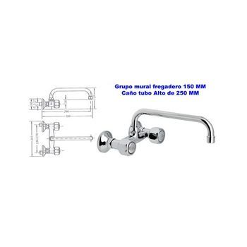 Genebre Grupo Mural Fregadero 15 Cm Caño Tubo Alto 25 Cm 68193 114566