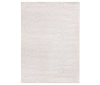 alfombra lavable geometrica con relieve en crema estilo 60x110 cm - atticgo