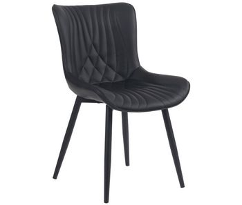 Silla de comedor brady en polipiel simil cuero negro 62x50x80.5 cm