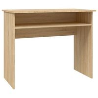 escritorio madera contrachapada color roble sonoma 90x50x74 cm vidaxl